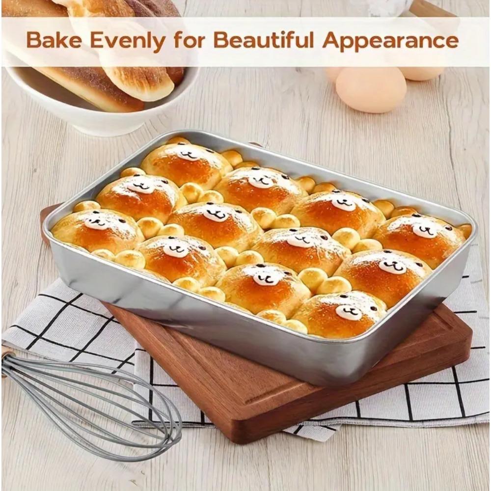 3 Pcs Stainless Steel Food Storage Containers with Lids, Square Trays, Refrigerator Organizer Boxes, Plates, Picnic Boxes, Dumpling Trays, for Freezing and Refrigerating