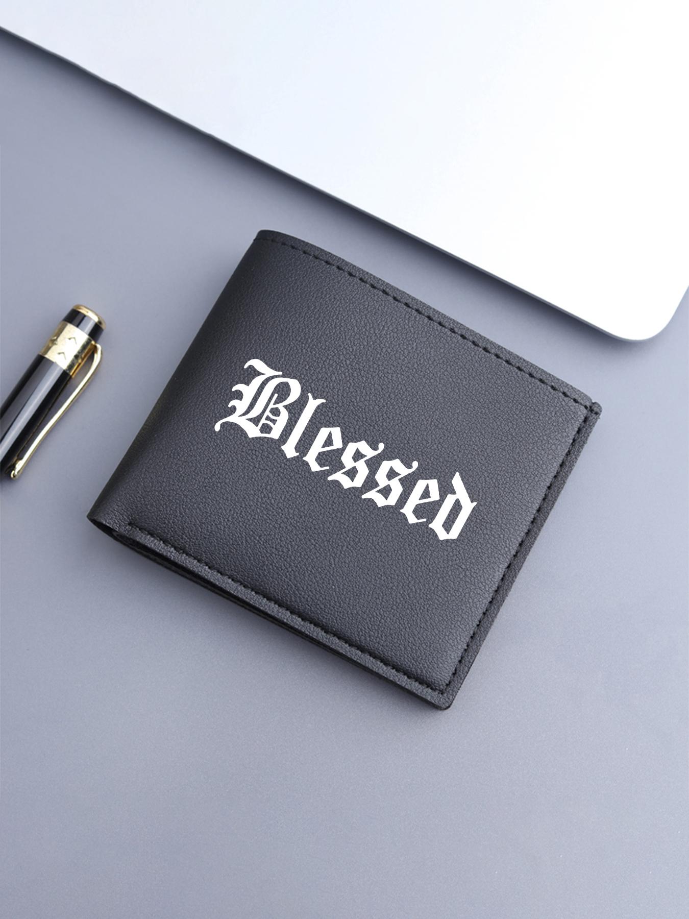 Blessed Faith Theme Men's Foldable Wallet, Multi-Card Slot Card Holder, Model 0108224, Stylish and Functional Accessory for Everyday Use