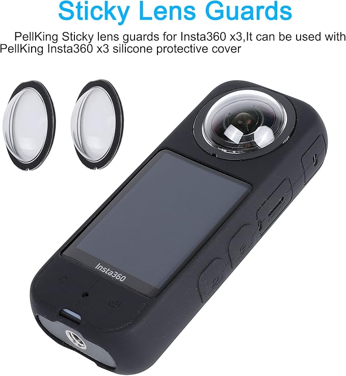 Insta360 X3 Action Camera Lens Protection Sticker, Scratch-Resistant Adhesive Lens Film, Compatible with Silicone Protective Case, Camera Accessories Insta360 X3 Action Camera Lens Protection Sticker, Scratch-Resistant Adhesive Lens Film, Compatible with Silicone Protective Case, Camera Accessories