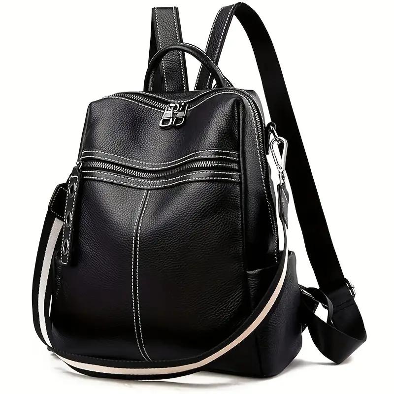 【Local Delivery】Maxoner  Premium Genuine Leather Backpack Purse - Versatile Convertible Design for Women, Timeless Fashion Shoulder Handbag, Travel Bag, Satchel Sling Anti Theft Luxury Waterproof Accessory Soft Durable Converter