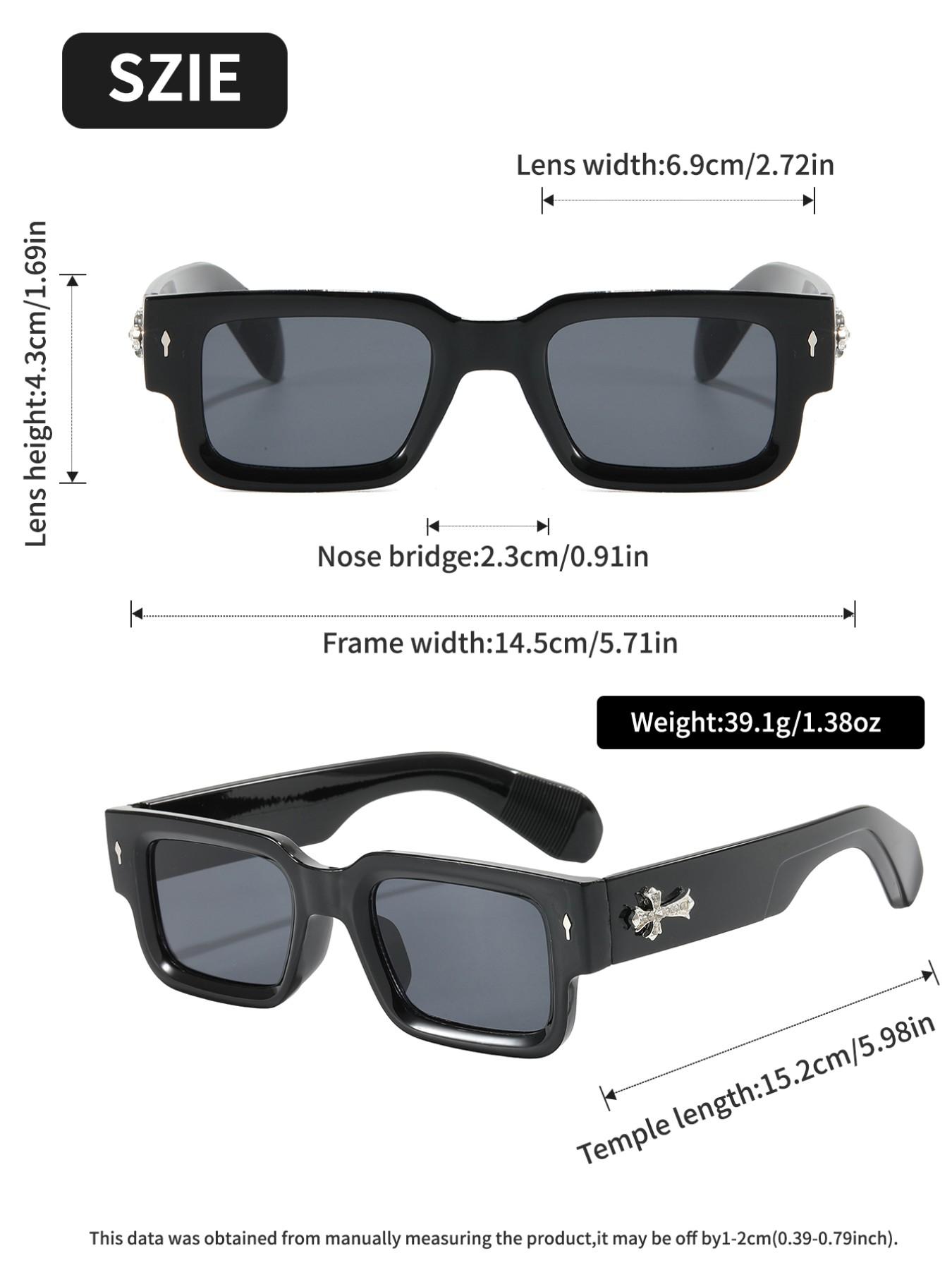 Classic Rectangular Men's Sunglasses, Perfect for Casual Activities, Vacation, Dating, Stylish Eyewear for Everyday Use