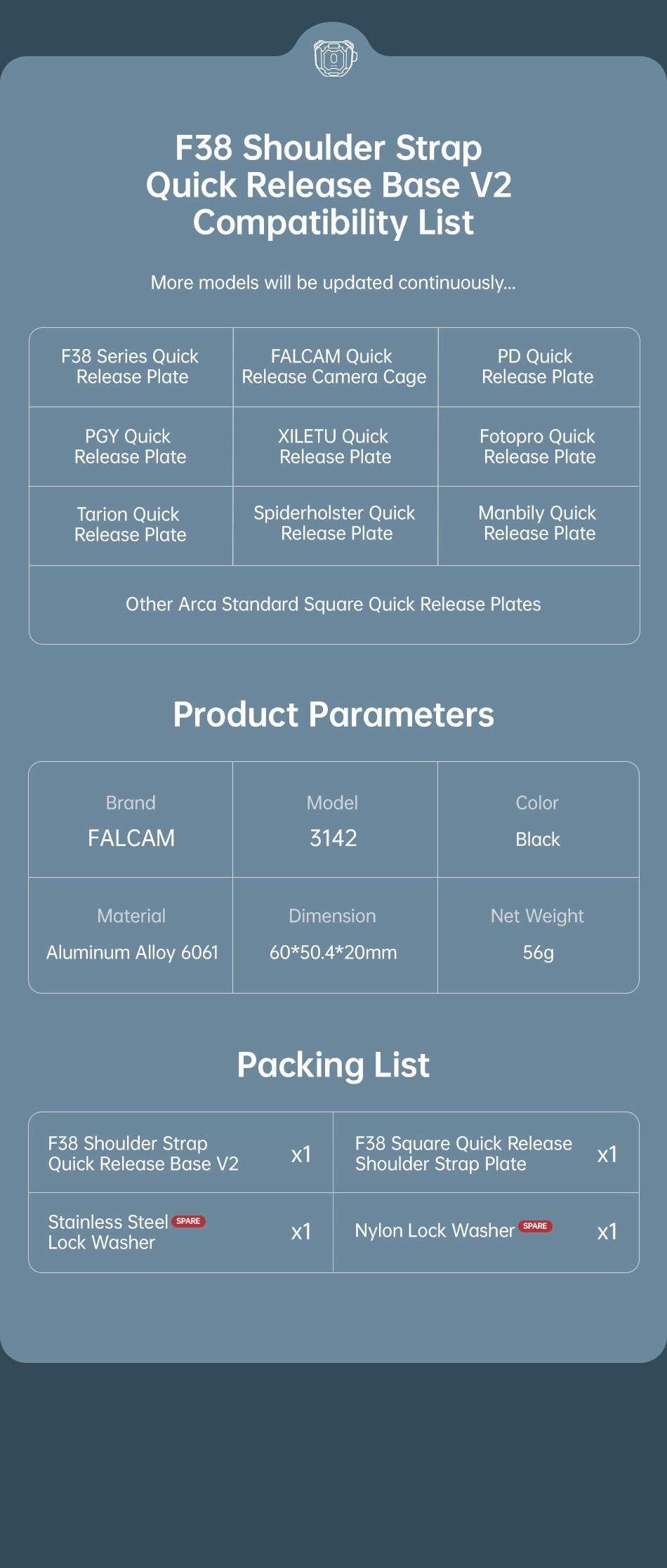 Ulanzi x Falcam F38 Quick Release System for Backpack & Shoulder Strap, upgraded Backpack Clip Kit, Shoulder Strap Mount for Gopro Sony Canon Nikon DSLR Camera Cage Quick Release Kit Base Arca-Swiss Ulanzi x Falcam F38 Quick Release System for Backpack & Shoulder Strap, upgraded Backpack Clip Kit, Shoulder Strap Mount for Gopro Sony Canon Nikon DSLR Camera Cage Quick Release Kit Base Arca-Swiss
