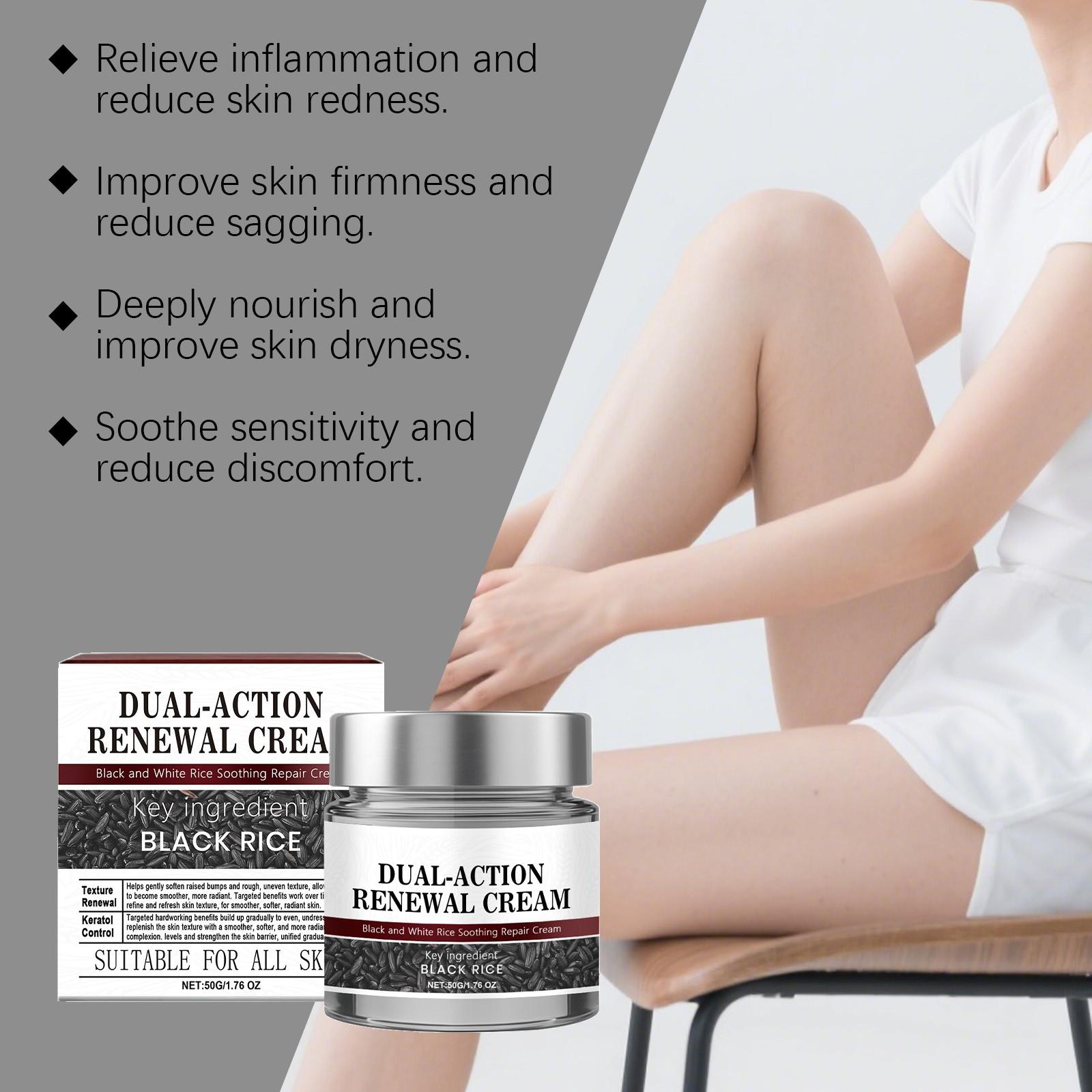 Black Rice Soothing Cream, Gentle Daily Skin Moisturizer, Leaves Skin Smooth & Soft
