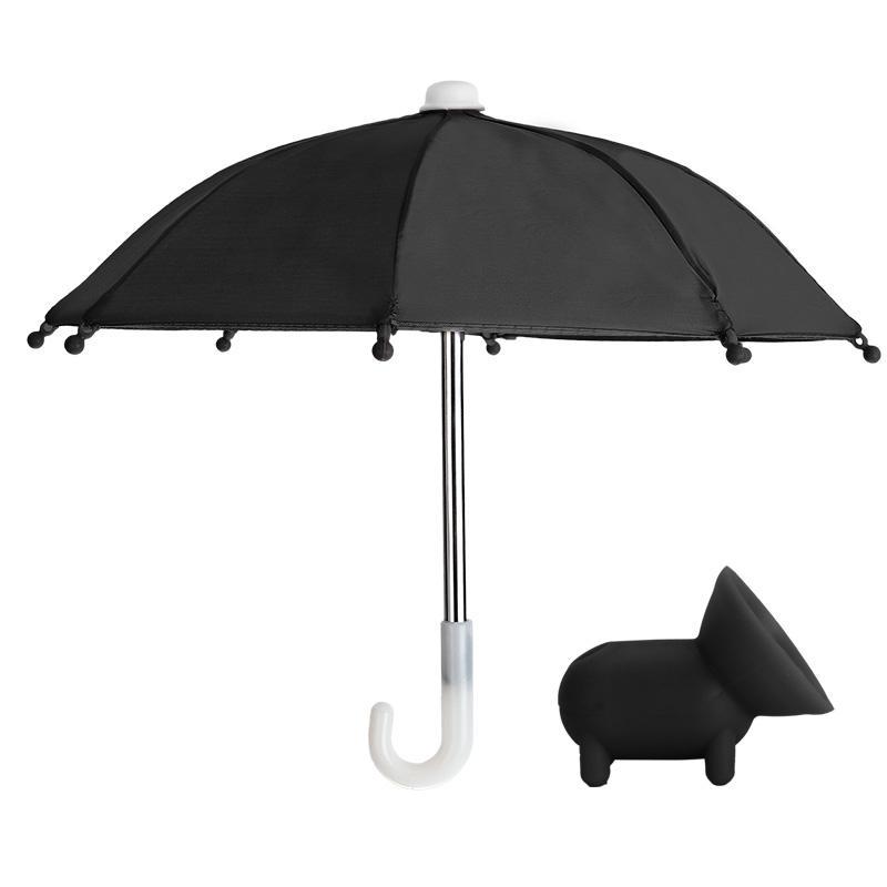 Outdoor Sun Protection Phone Umbrella Stand with Adjustable Suction Cup, Cute Design, Ideal for Beach Travel, Durable Frame, Cute Phone Stand & Sun Protector for Phone/Android Phones