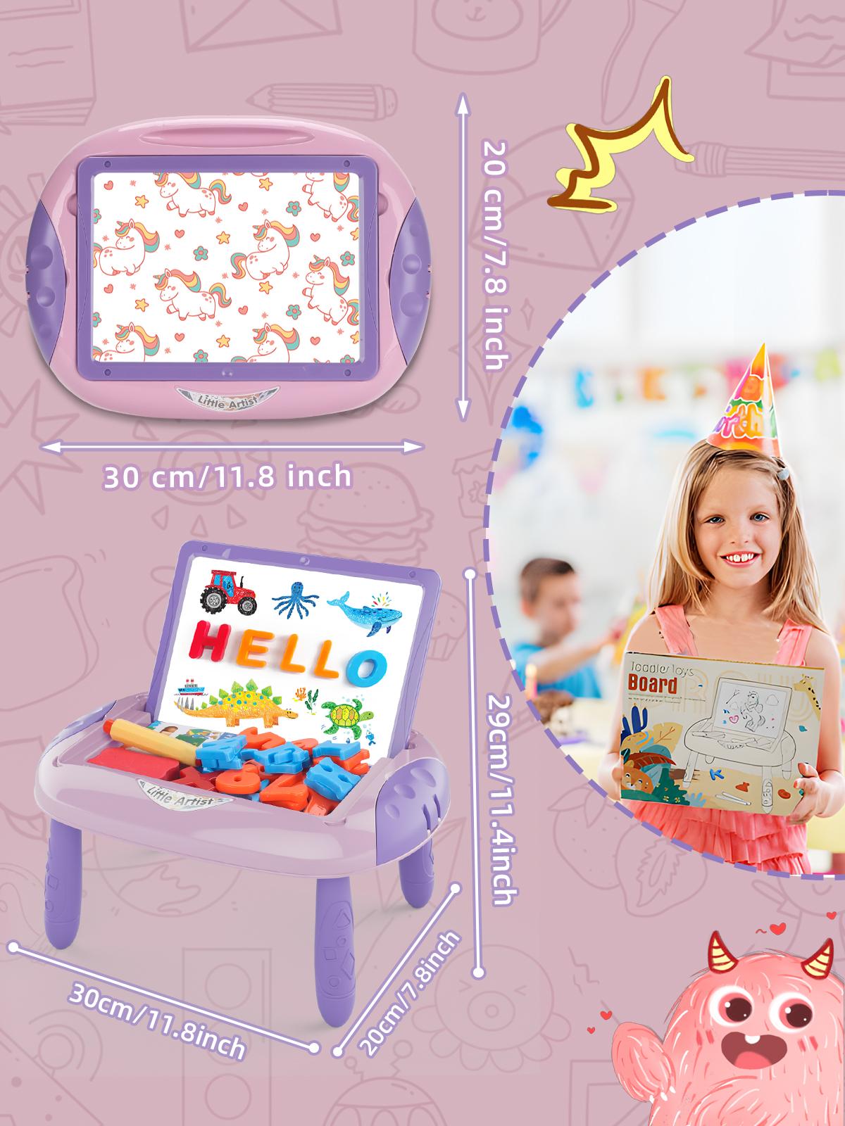 Small Erasable Drawing Board Kid's Easel Drawing Table with Letters and Numbers Creative Children's Toys Gifts Cute Artwork doodle board Acrylic Painting Pen Acrylic Marker Pen Acrylic Stickers Dual Tip Marker