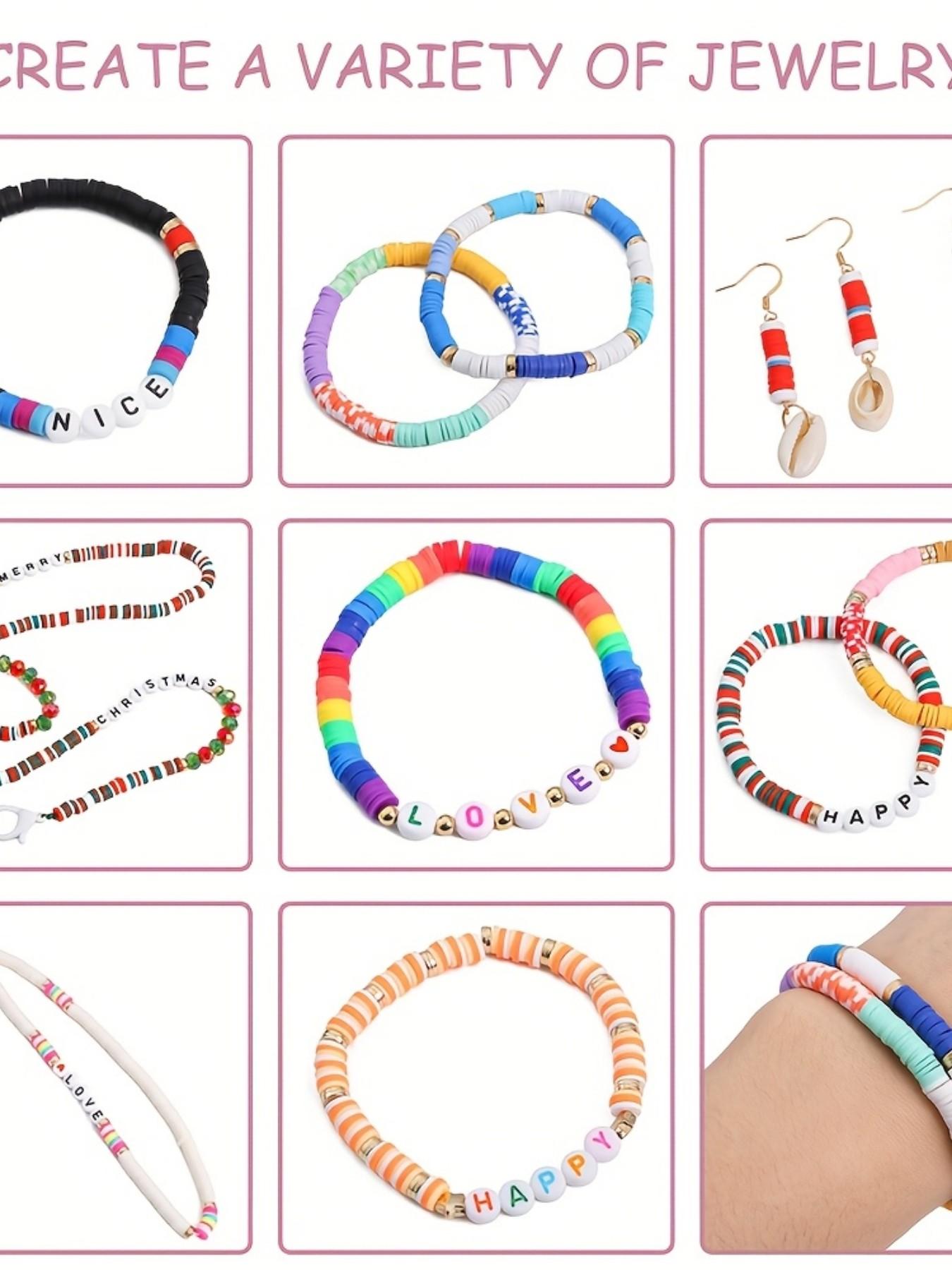 3450pcs Soft Clay DIY Jewelry Making Kit, Ideal for Bracelets, Necklaces, Keychains, Craft Accessories, Fashion Gift Set