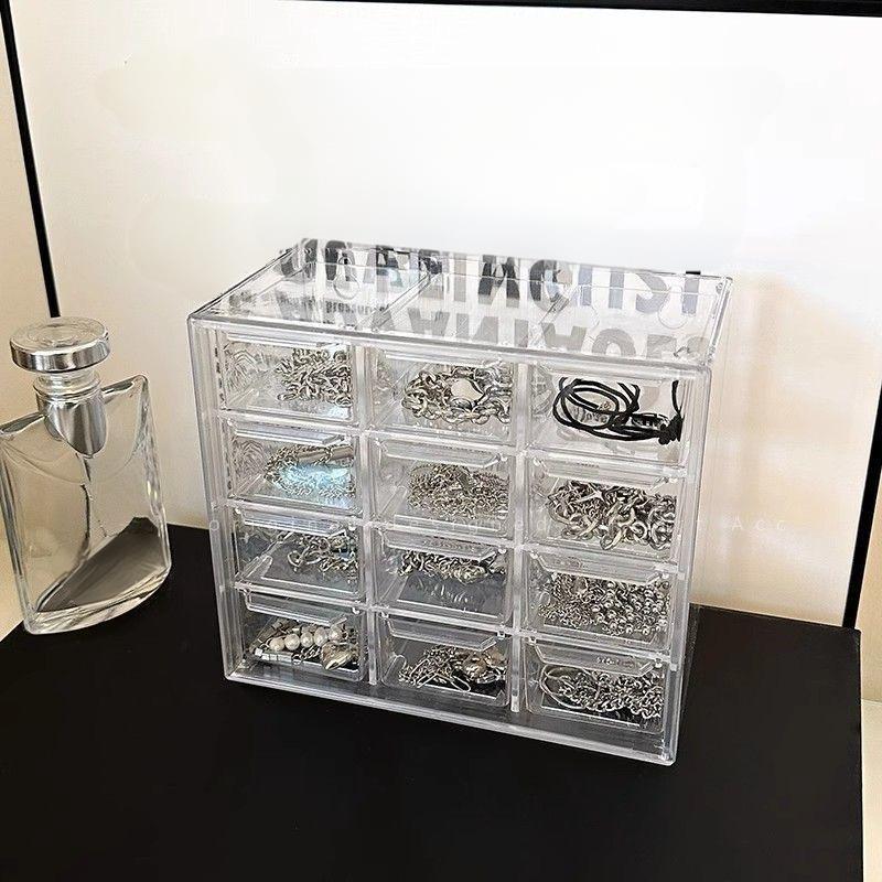 Large Capacity Desktop Organizer Box, Drawer Design, Ideal for Home Office, Living Room, Bedroom, Multi-Functional Storage for Jewelry, Stationery, Small Items