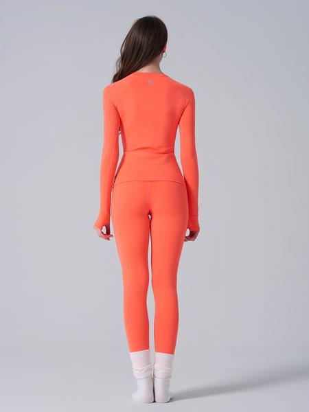 Women's Sporty Yoga Set, Raglan sleeves Top with Thumbholes, 25'' inseam Leggings with Pocket, Casual Activewear for Women, Comfortable & Stylish Design, Gym Outfit