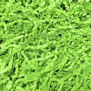 1 LB Bright Green Easter Grass, 455g Crinkle Cut Paper Shred Filler for Easter Basket Stuffing, Gift Box, Party Bag Decor and Easter Egg Hunt