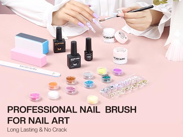 MOROVAN Acrylic Nail Kit with Everything: Professional Nails Kit Acrylic Set with U V Lamp Acrylic Nail Set with Glitter Acrylic Powder Complete Starter Kit for Acrylic Nails Beginner Kit