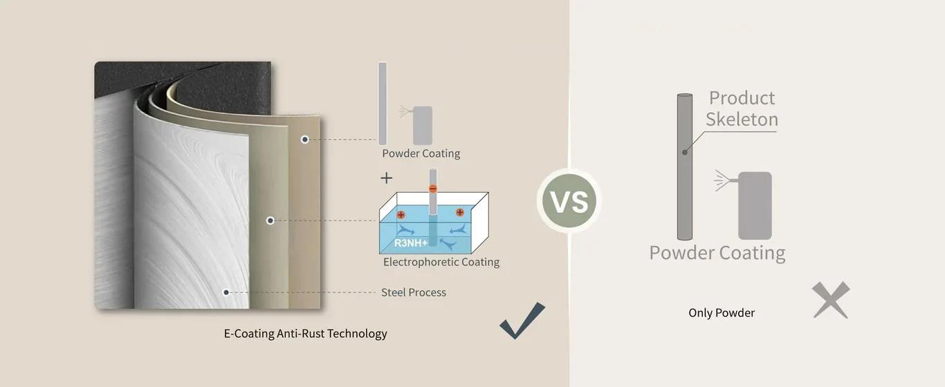 GRANDPATIO Comfortable Electroplating Rocking Chair with Cushions for Patio Porch Garden Backyard