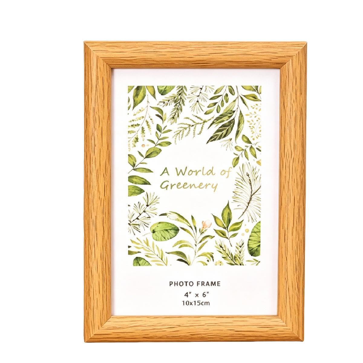 6 Inch 4x6 Wooden Frame, Simple Wood Photo Frame, Nordic Wall Art, Multi-Functional Hanging and Display, Home Decor for Bedroom Living Room Kitchen