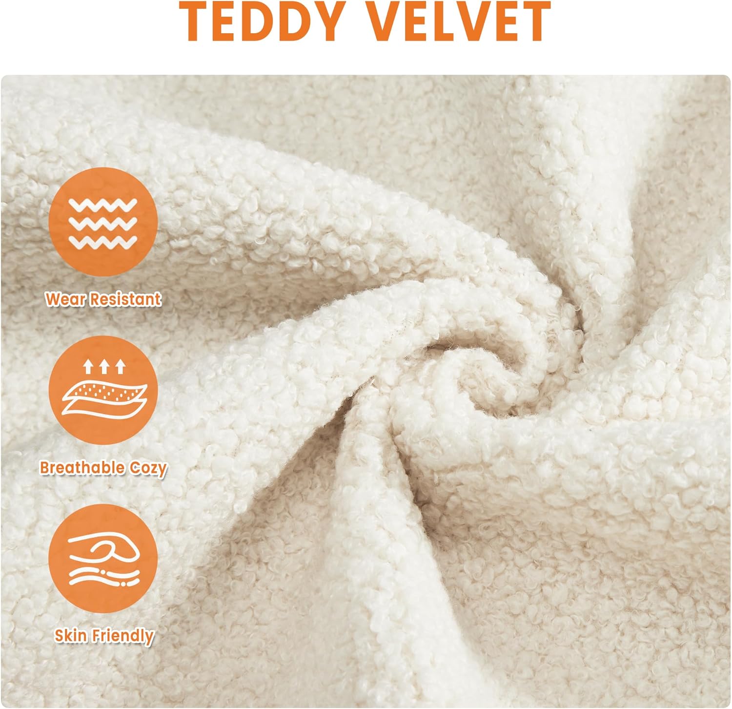 83" Modern 3 Seater Sofa, Deep Seat Sofa with Wide Armrests,Oversized Loveseat with Removable Washable Cover, Plush Cloud Couch for Living Room, Bedroom & Apartment