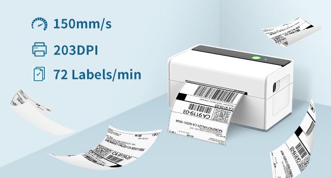 JADENS Bluetooth Shipping Label Printer, Wireless Thermal Printer for Small Business & Package, USPS, UPS, Compatible with Phone, iPad, PC