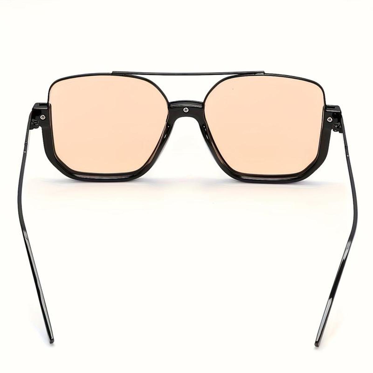 Retro Fashionable All-match Tinted Lens Aviator Sunglasses Aviator Sunglasses for Women,Men Summer VintageTrendy Glasses,Carry polarized sunglasses Unisex
