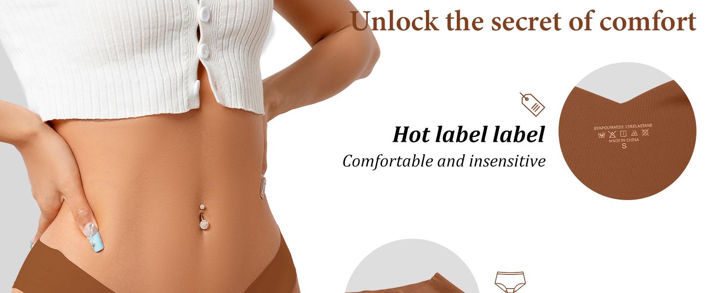 6/10 Pack Women's Seamless Bikini Cheeky Underwear V-Waist Hipster Soft Stretch Multi-Pack Basic Womenswear Minimalist Comfortable thong panties 6/10 Pack Women's Seamless Bikini Cheeky Underwear V-Waist Hipster Soft Stretch Multi-Pack Basic Womenswear Minimalist Comfortable thong panties