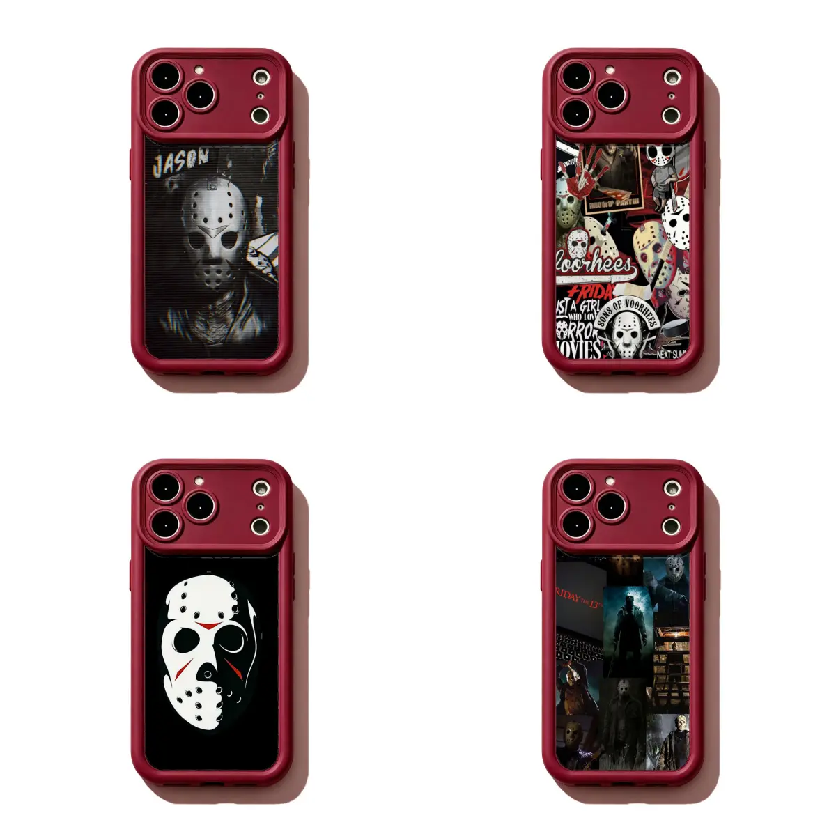 TY-Vintage Friday the 13th Jason Phone Case, Retro Horror Film Aesthetic Anti‑Drop Protective Phone Cover For iPhone 11 12 MINI 13 MINI 14 15 16 17 Air Pro Max for Samsung S26 S25 S24 S23 S22 S21 Case,Gift for her/him, Halloween Gift