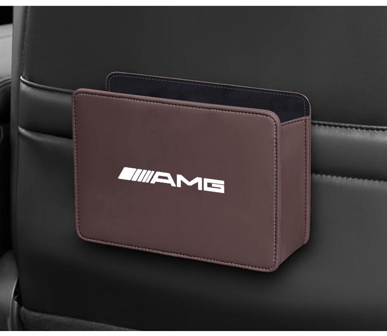 Car Leather Storage Box Foldable Auto Organizer Bag For Mercedes Benz AMG GLE GLS CLA CLE GLC CLS GLA W223 W213 W206 W464 W247 W167 W166 W222 W205 W204 W177 W246 W212 W221 W463