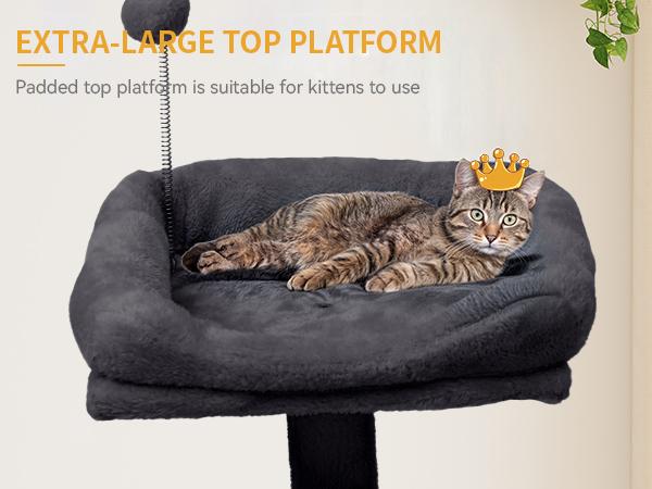DWVO 72'' Cat Tree with Litter Box Furniture Hidden Enclosure Modern Cat Condo Tower for Kitten, Cat