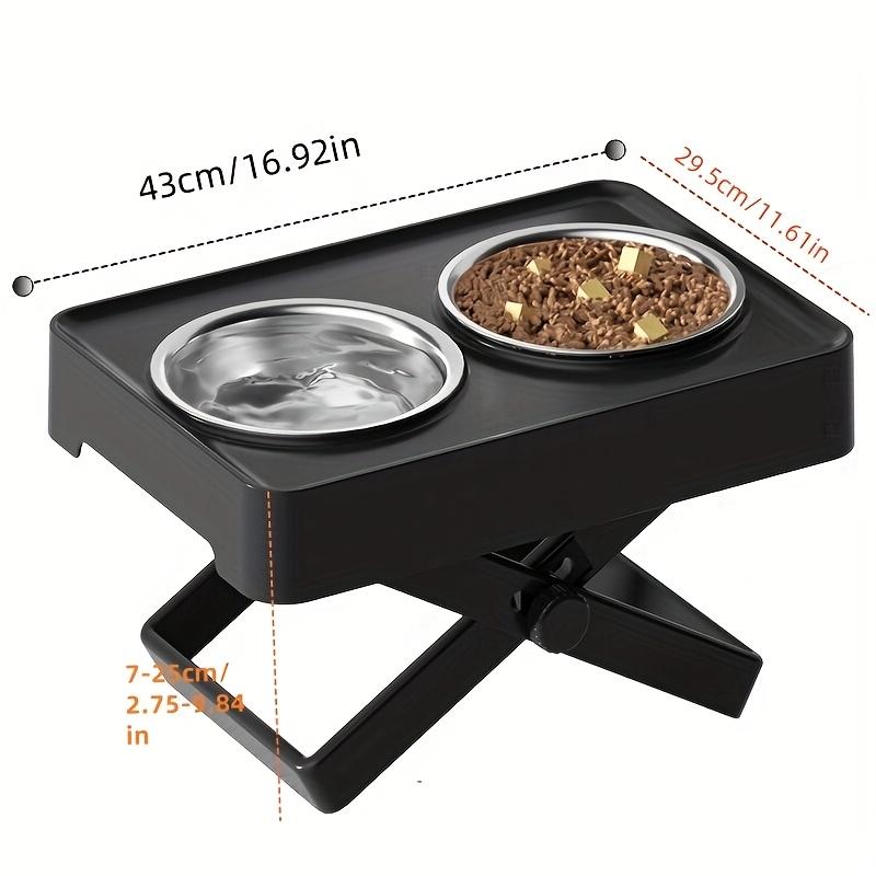 Adjustable Height Dog Bowl Stand with NeckGuard, 1 Count Durable Pet Feeding Station forCats and Dogs, Easy Cleaning, Space-saving,Comfortable Feeding Experience