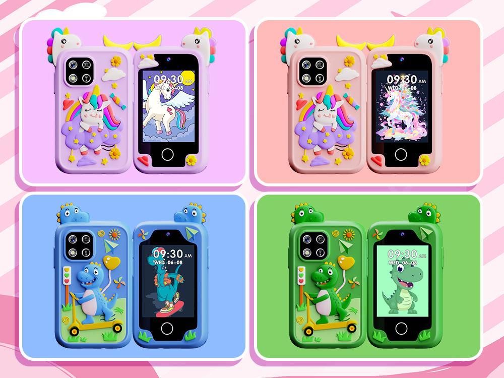 Kids Toy Smartphone, Birthday Gift Unicorn Toy, Touch Screen HD Dual Camera, Interactive phone toy, Travel Toy, Learning Educational Phone with 8GB SD Card, Birthday Gift Music Player Multifunction Digital Safe educational toys Gaming Electronics Kids Toy Smartphone, Birthday Gift Unicorn Toy, Touch Screen HD Dual Camera, Interactive phone toy, Travel Toy, Learning Educational Phone with 8GB SD Card, Birthday Gift Music Player Multifunction Digital Safe educational toys Gaming Electronics