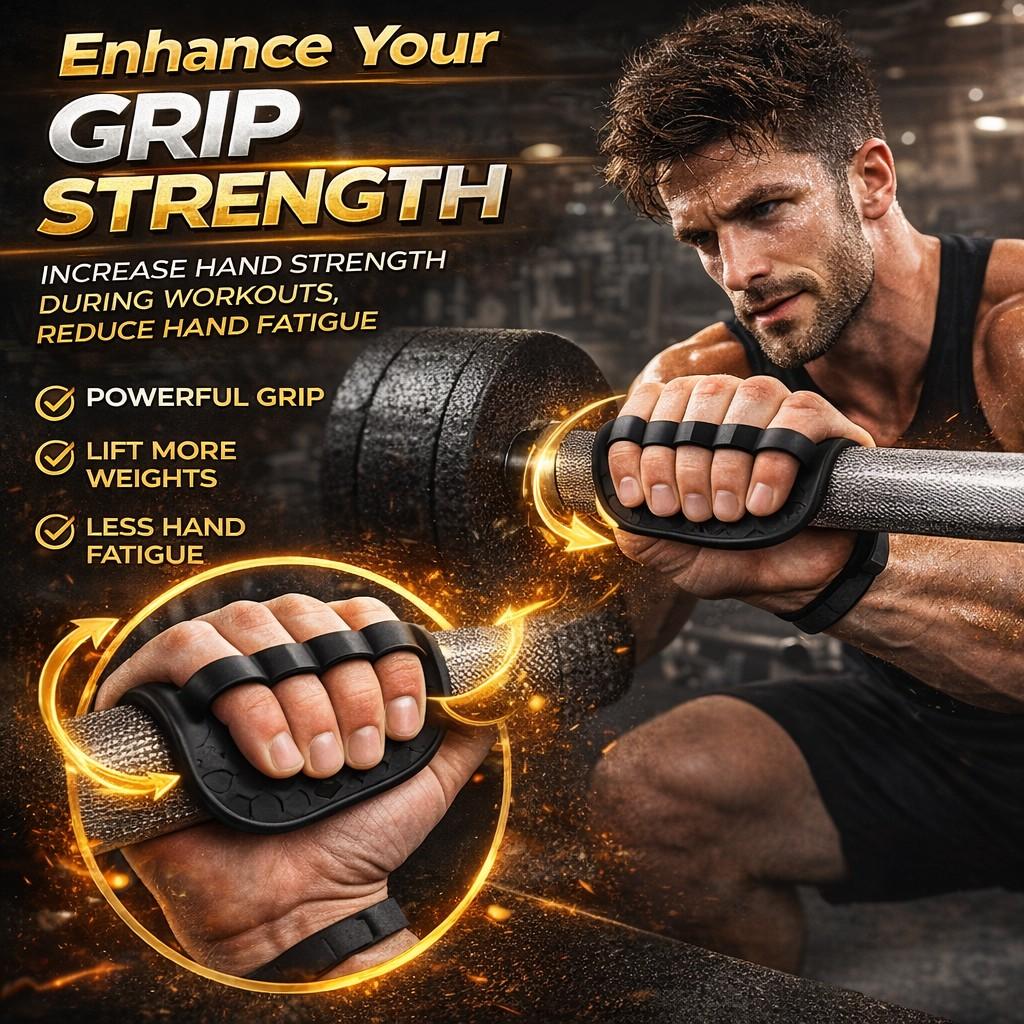 Anti‑Slip Silicone Grip Pads for Weightlifting & Gym • Palm Protection Hand Grips for Dumbbells, Kettlebells, Pull‑Ups & Barbell Training • Enhance Grip Strength • No Calluses • Sweat‑Proof Fitness Accessory