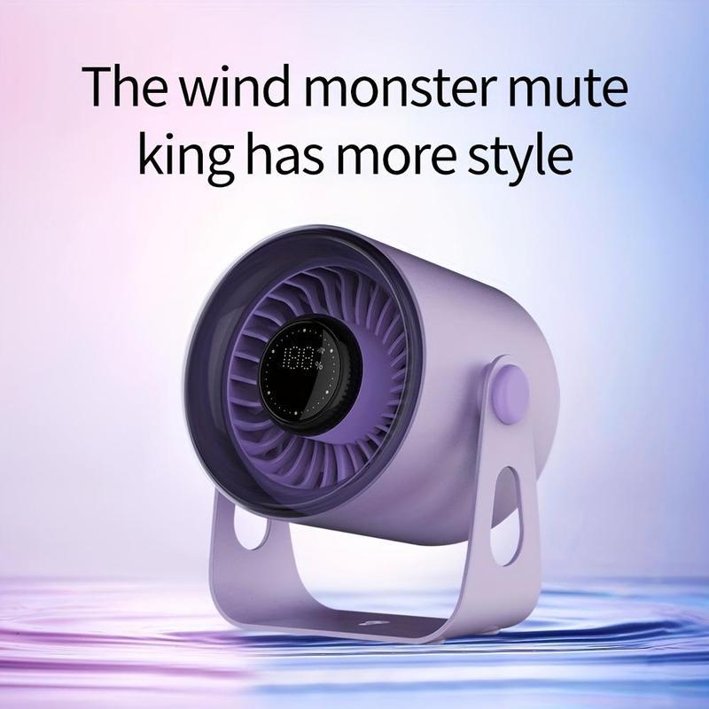 Brushless Motor Desk Fan, 7-Inch Quiet Turbo Table Fan with 5 Speeds, 90° Adjustable Tilt, USB Rechargeable Personal Portable Air Circulator for Home, Office, Bedroom, Kitchen, Outdoor Multifunction fans fan blows cold air waist cooling fan Brushless Motor Desk Fan, 7-Inch Quiet Turbo Table Fan with 5 Speeds, 90° Adjustable Tilt, USB Rechargeable Personal Portable Air Circulator for Home, Office, Bedroom, Kitchen, Outdoor Multifunction fans fan blows cold air waist cooling fan