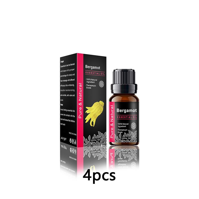 10ML Bergamot Essential Oil, Water Soluble Refill Liquid for Diffusers & Humidifiers, Relieves Fatigue, Refreshes Air