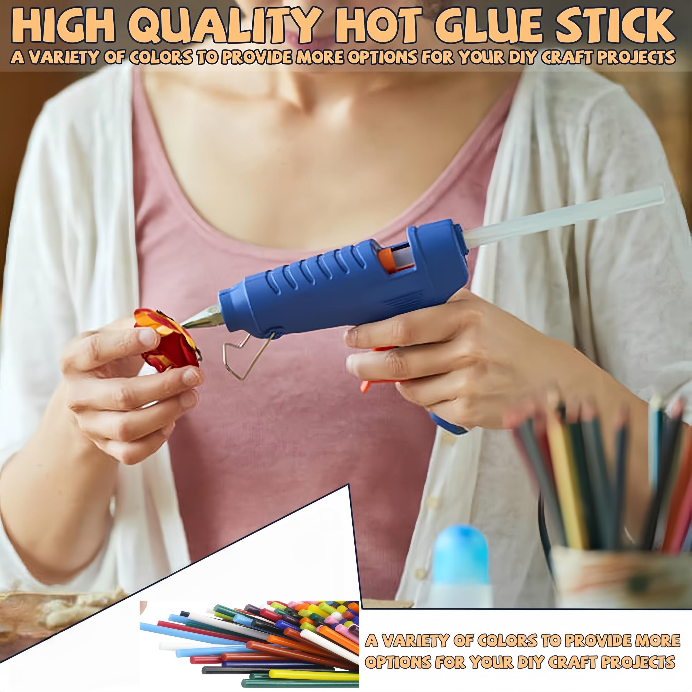 50 Colorful Hot Melt Glue Sticks, Size 0.7cm X 10cm, Ideal for Handmade Crafts, DIY Projects, General Repair, Holiday Decorations