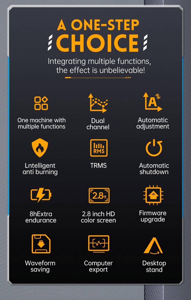 FNIRSI 2C23T 3 in 1 Handheld Oscilloscope Multimeter DDS Generator  2 Channels  10MHz Bandwidth  50MSa/s Sampling Rate  10000 Counts  Voltage  Current  Capacitor  Resistor  Diode Test