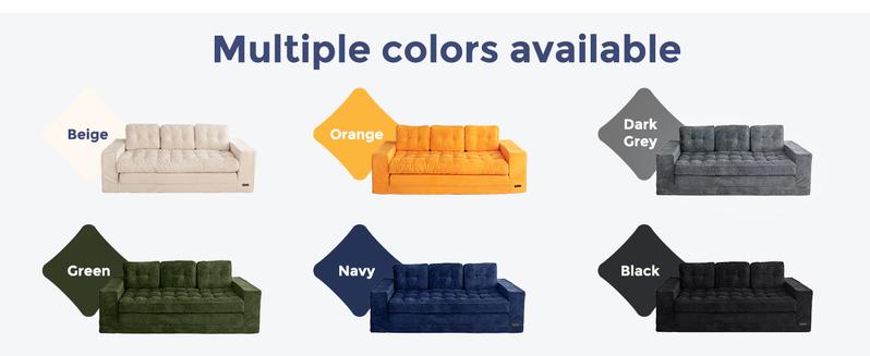 MAXYOYO Convertible Sofa Bed, Pull Out 3 Seater Sleeper Sofa, 2 in 3 Folding Couch Bed, Fold Out Floor Couch with Pillows for Living Room Bedroom Lounge