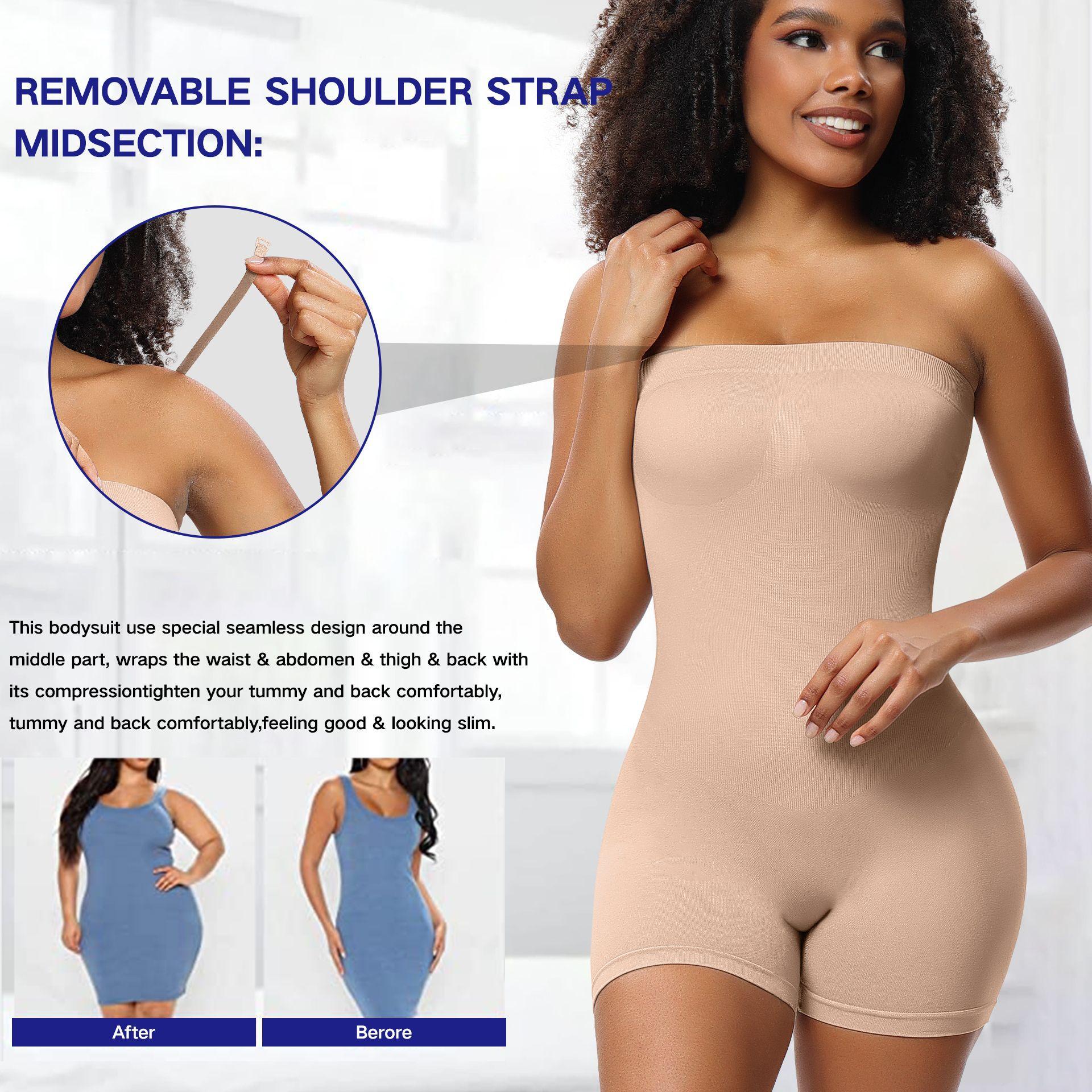Strapless Shorts Bodysuit Shapewear for Women Tummy Control Seamless Sculpt Body Shaper