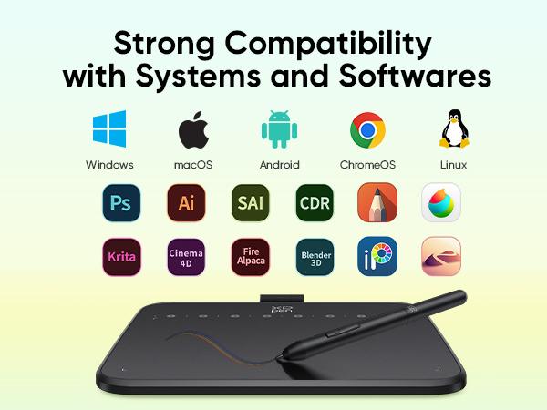 XPPen Deco 640 OSU Graphics Drawing Tablet 16384 Pressure Levels USB-C 60° Tilt Handy Writing Black 16K Precision 5080LPI Resolution