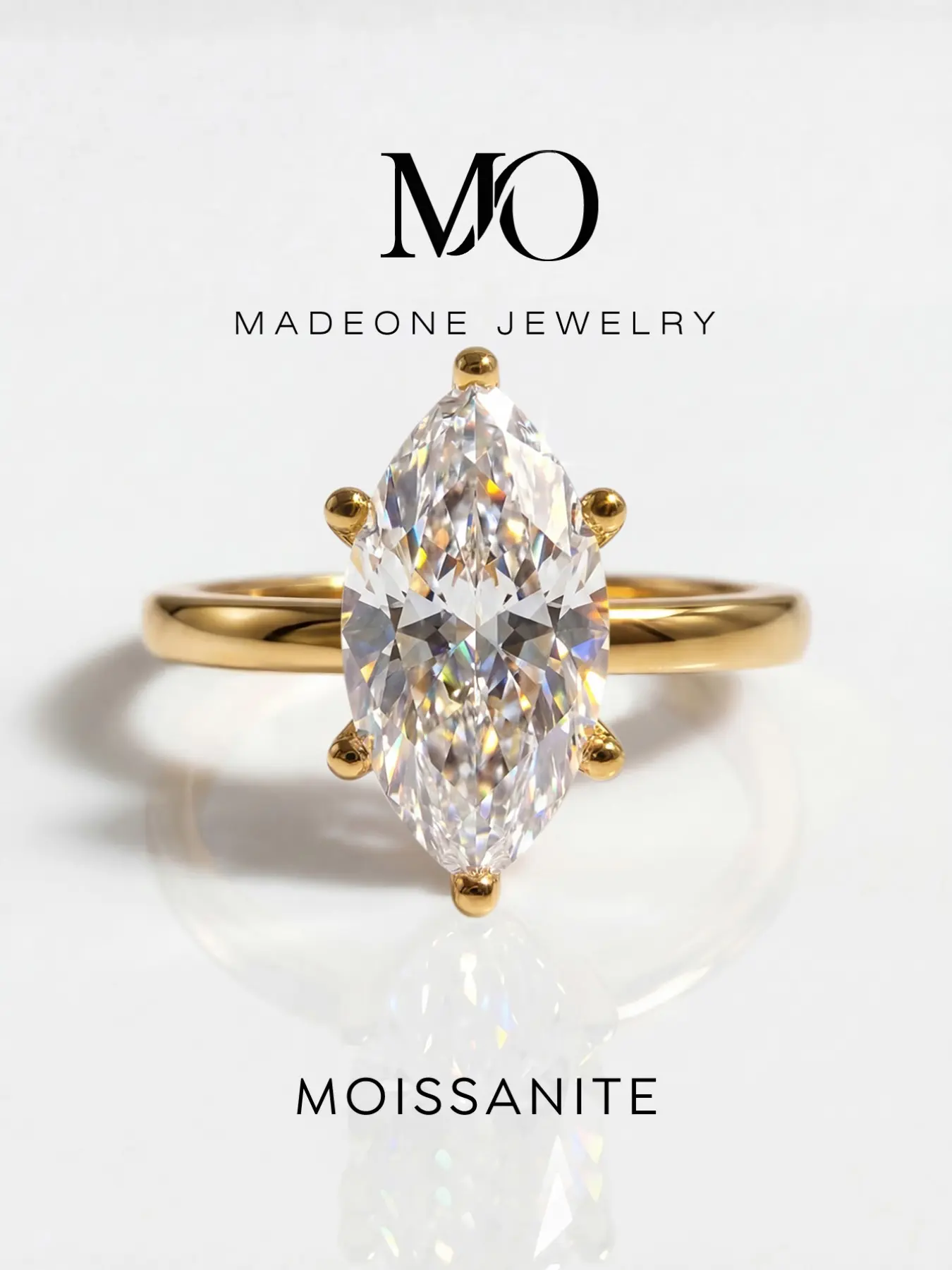 1 Pc Elegant Six Prong Rings Artificial Gemstone Ring with 1-2ct Synthetic Moissanite Lab Created for Women Party Copper Fine Jewelry Moissanite Wedding Ring Moissanite Wedding Band