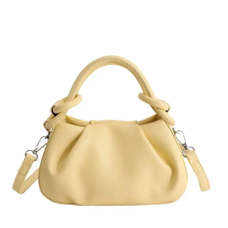 Elegant Pleated Shoulder Bag for Women, Soft Texture Top Handle Crossbody Purse, Versatile Everyday Bag for Work, Commuter & Travel