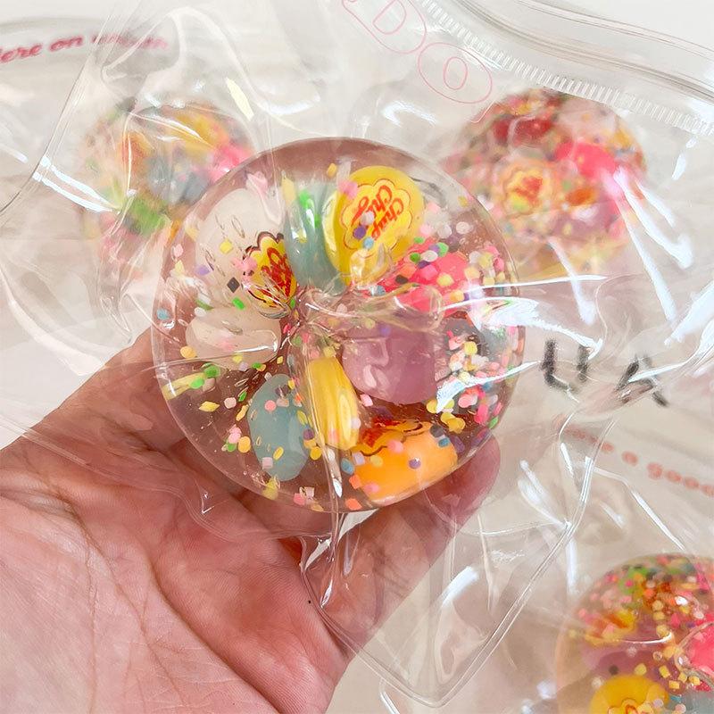 Handmade Ball Squishy, Malt Sugar Squishy, Slow Rebound, Mixed Candy Handmade Ball, Stress Relief Fidget Squeeze Toy