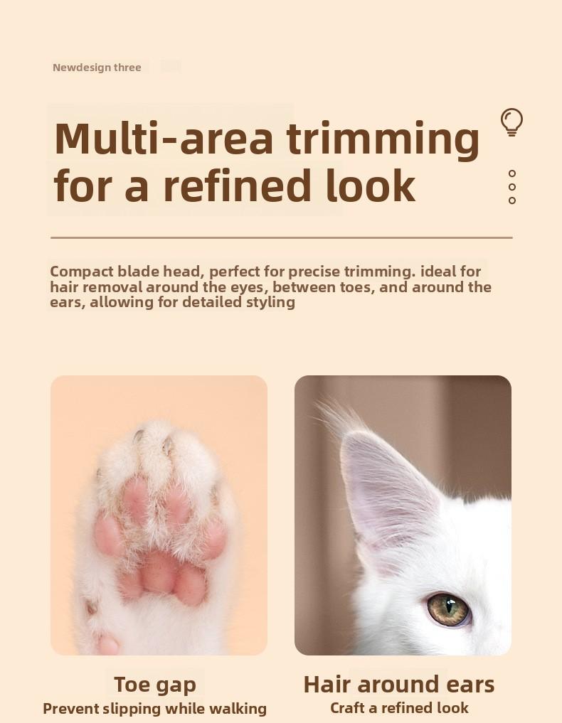 Rechargeable Pet Hair Trimmer Kit, Pet Paw Trimmer, Cordless Quiet Dog Trimmer for Grooming with LED Light, Small Dog Grooming Clippers for Dogs & Cats, Pet Grooming Tool,Waterproof, low noise pet shaver