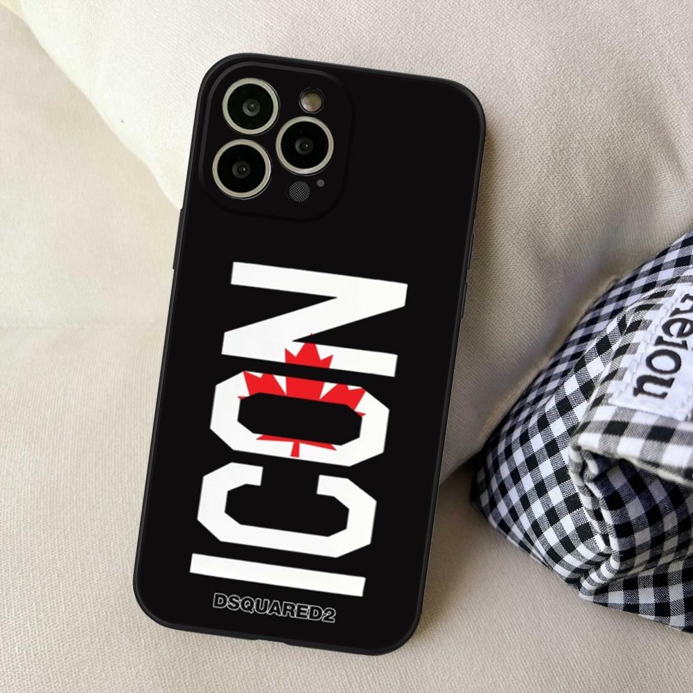 Red Maple Leaf DSQUARED2 Phone Case FOR IPhone 17 air 16 15 14 13 11 12 Pro 15 Plus 16 Pro MAX Samsung Galaxy S25 Ultra S24 S23 Black Covers