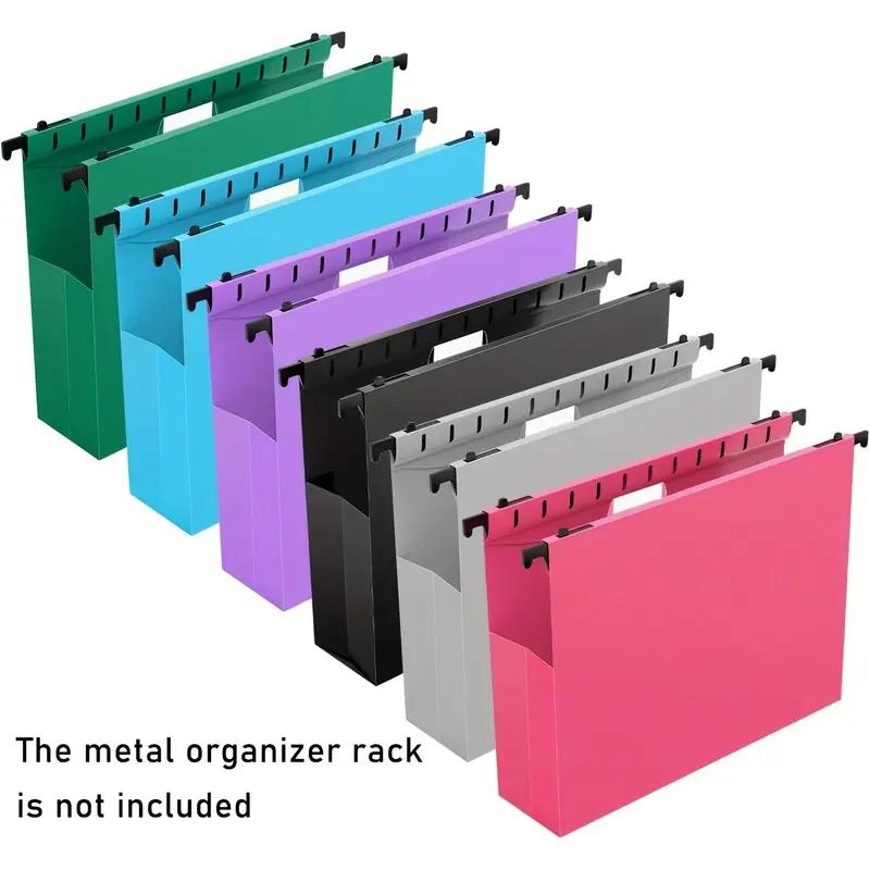 Heavy-Duty Hanging File Folders, 2-Inch Expansion, Reinforced Polypropylene, Assorted Colors, for Medical & School Documents
