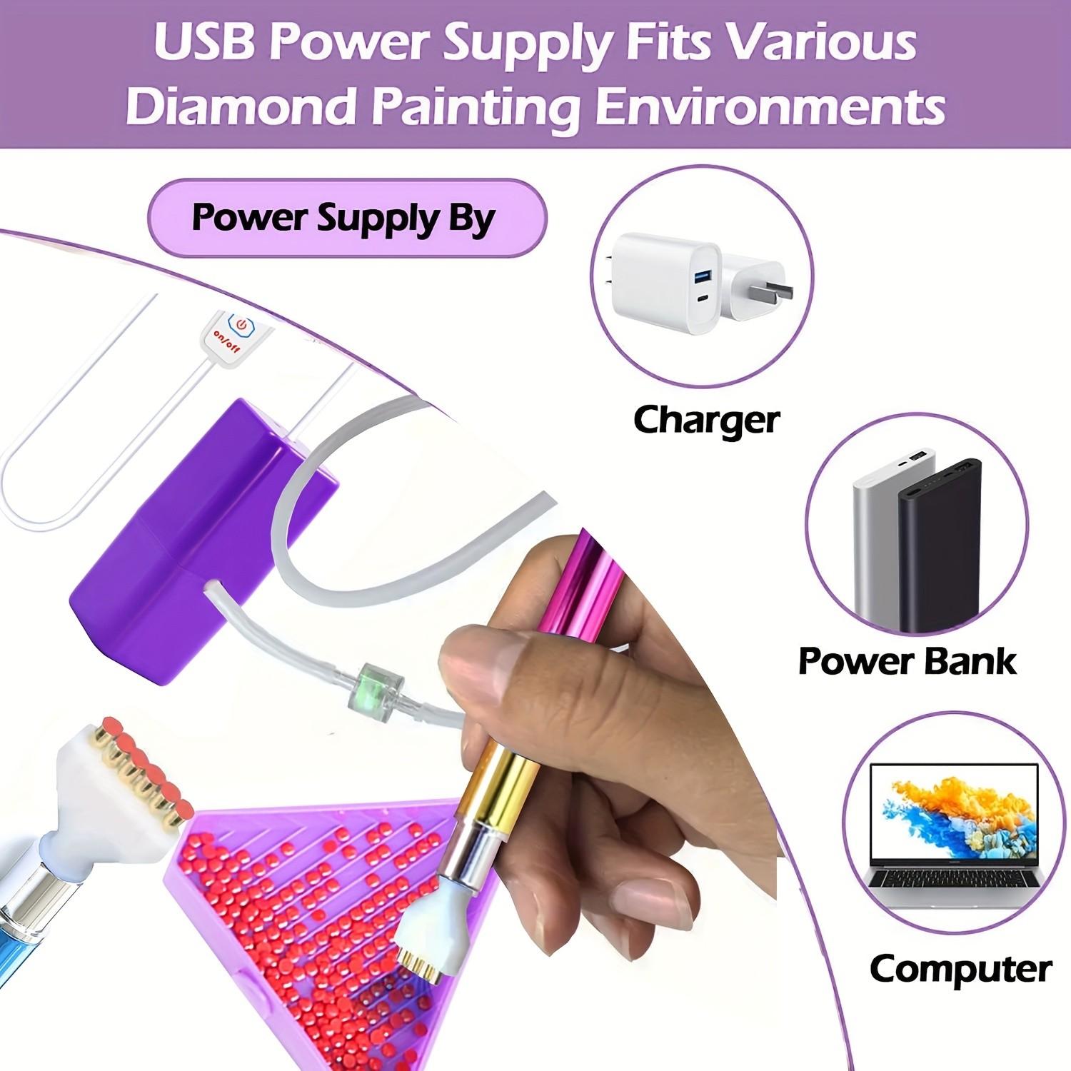 DIY Vacuum Suction Diamond Painting Tool Set, Metal Drill Pen, Rolling Wheel, Plastic Heads, Storage Bag, Complete Kit for Crafting, Diamond Painting Kits, Diamond Art Tools