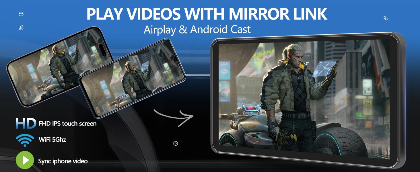 【PASLDA】Portable Wireless Carplay Car Stereo, 7" HD Touchscreen for Car with Apple CarPlay & Android Auto with Backup Camera/Mirror Link/Voice Control/Bluetooth/GPS/AUX for All Vehicles 【PASLDA】Portable Wireless Carplay Car Stereo, 7" HD Touchscreen for Car with Apple CarPlay & Android Auto with Backup Camera/Mirror Link/Voice Control/Bluetooth/GPS/AUX for All Vehicles