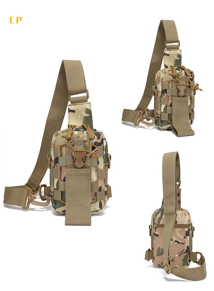 Outdoor Tactical Portable Breast Bag Multifunctional Kettle Bag Leisure Shoulder Crossbody Bag Mountaineering Cycling Travel Mobile Phone Bag