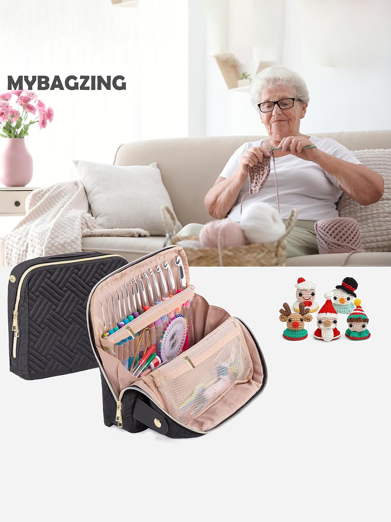 Unique Design Crochet Hook Storage Box, Vertical Stand Organizer for Knitting Supplies, Casual Style Bag Accessory for All Seasons, Multifunctional Storage Bag