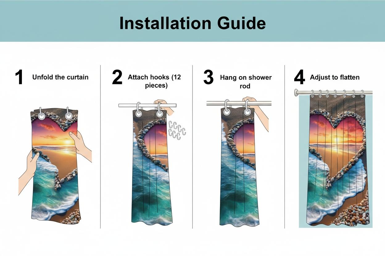 Vincent Van Gogh Starry Night Sunflower Bathroom Curtain, Retro Artistic Bath Decor, Soft Polyester, Home Hotel Bathroom Decoration