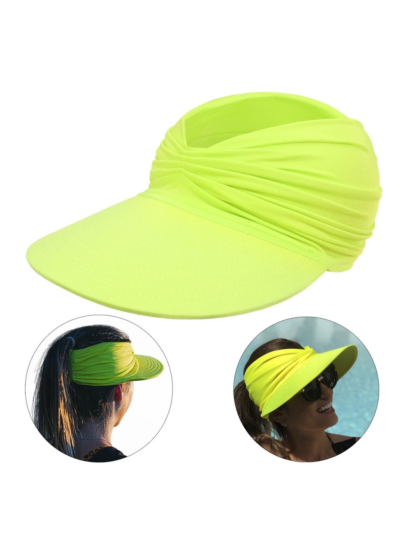 Women's Sun Protection Wide Brim Hat, Casual Outdoor Beach Sun Hat for Women & Girls, Fashion Accessories for Traveling & Beach Party