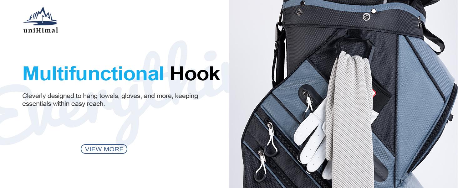 UNIHIMAL 14-Way Golf Cart Bag with Organizer Divider & Rain Cover