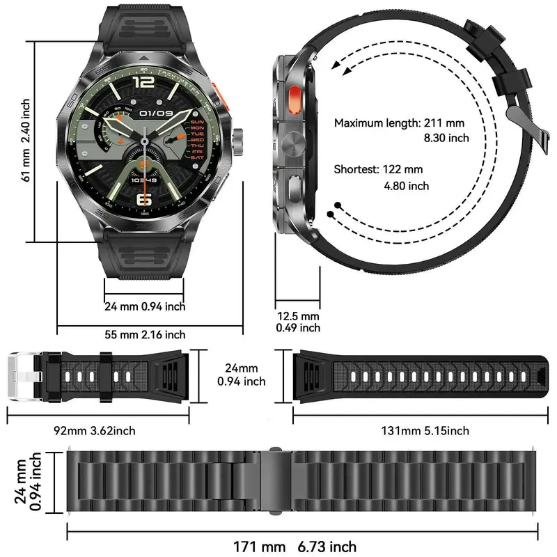 Multifunctional Smartwatch, Fashion Digital Sports Watch for Women and Men, Smart Watch for Android, Waterproof Fitness Smartwatches #GLOBAL PICKS