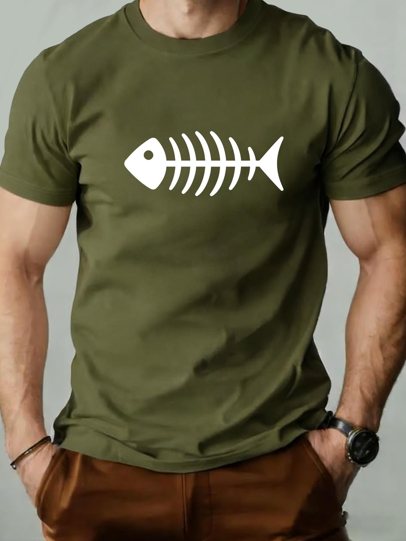 Men's Round Neck T-Shirt, Fashionable Geometric Print, Slim Fit, Long Sleeve, Casual Retro Style, Perfect for Daily Wear, Gifts