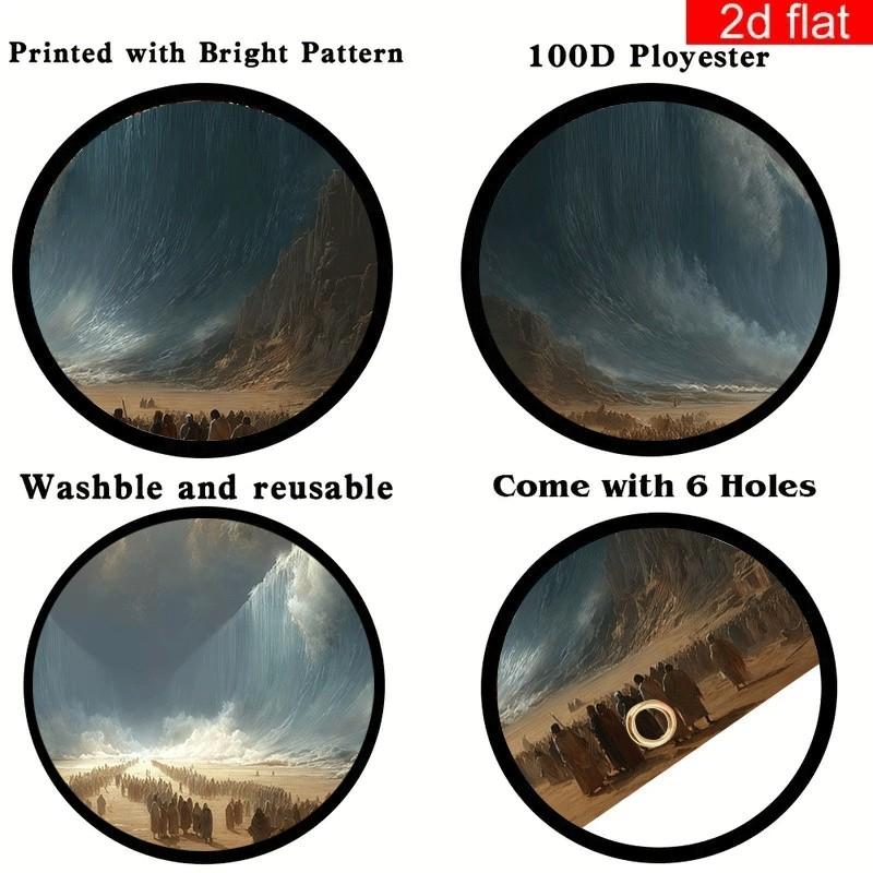 Modern Home Decor Garage Door Curtain, Creative Personal Design, Privacy Protection, Durable, Essential Home Accessory