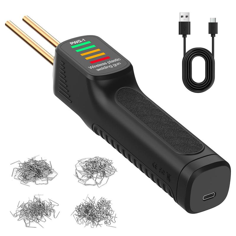 Handheld Wireless Plastic Welder, 1 Set USB Rechargeable Car Bumper Repair Welding Machine, Car Body Repair Tool, Professional Car Repair Tool, Heavy Duty, Electric, Handle, Power